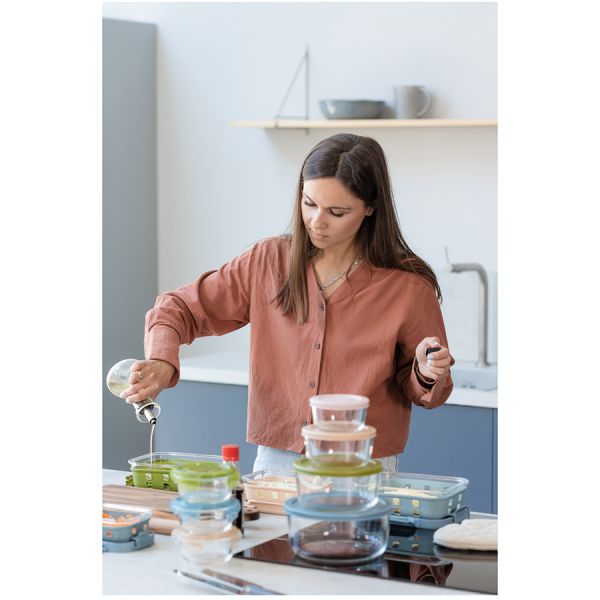 Контейнер для запекания, хранения и переноски продуктов в чехле, 370 мл, бежевый Smart Solutions