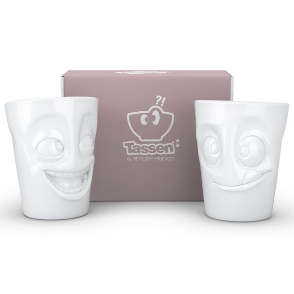 Набор из 2 кружек tassen joking & tasty 350 мл белый