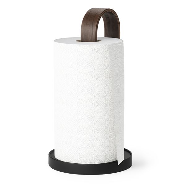 Держатель для бумажных полотенец bellwood, черный/орех Umbra