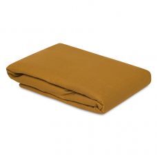 Простыня изо льна и хлопка цвета карри из коллекции essential, 240х270 см Tkano