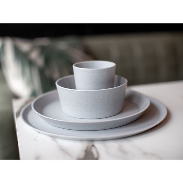 Тарелка connect organic 25,5 см серая