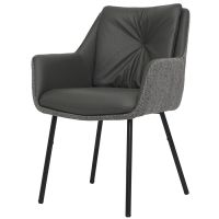 Стул allar, экокожа, рогожка, серый Bergenson Bjorn