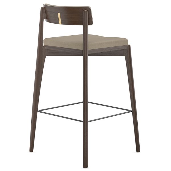 Стул полубарный aska рогожка орех/бежевый