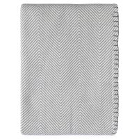 Плед из шерсти мериноса серого цвета из коллекции essential, 130х180 см Tkano