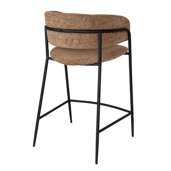 Стул полубарный helning, мягкий шенилл, светло-коричневый Bergenson Bjorn