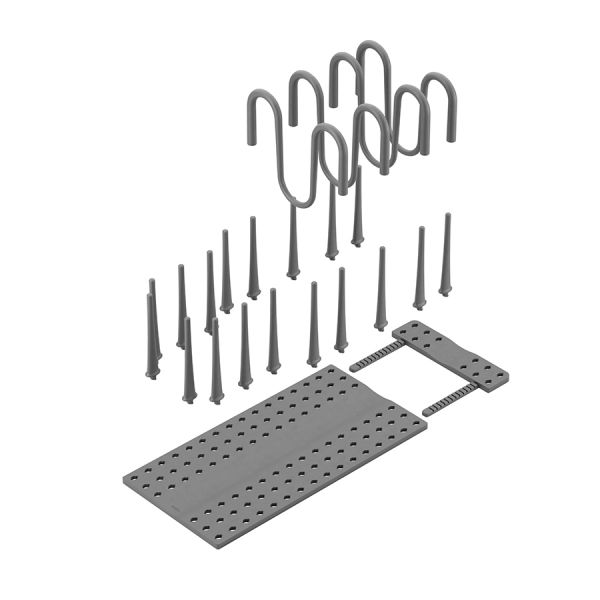 Органайзер для посуды и столовых приборов peggy, 20х55 см, серый, Umbra, 1022265-149
