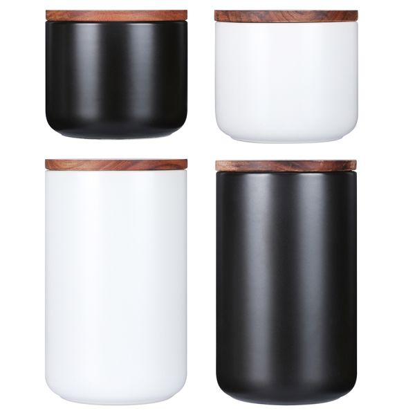 Банка для хранения керамическая smart solutions 750 мл черная