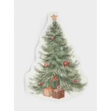 Салфетки бумажные, 20х30 см, 20 шт, фигурные, белые, Ель со звездой, Festival Anna Lafarg