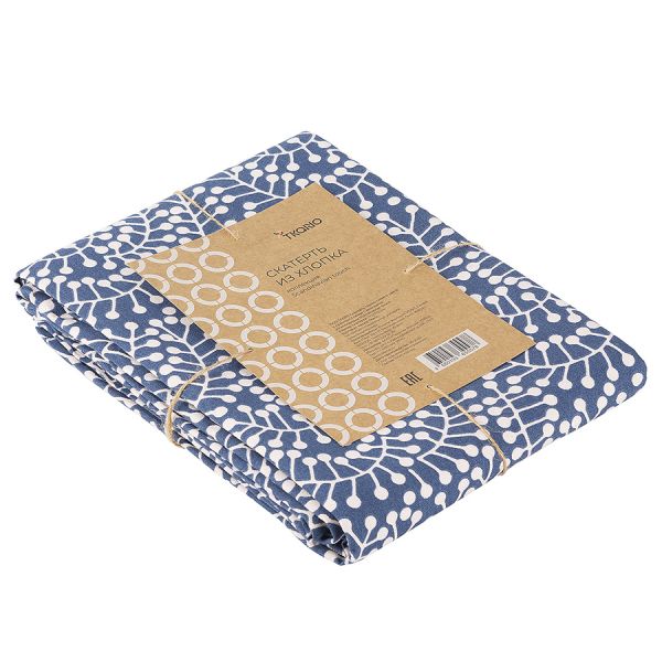 Скатерть темно-синего цвета с принтом Спелая Смородина из коллекции scandinavian touch, 170х170 см