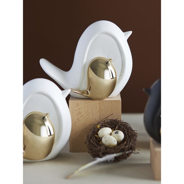 Декор из фарфора white birdie из коллекции essential, 16х8x13 см Tkano