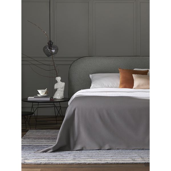 Простыня на резинке из страйп-сатина из коллекции essential, 200х200х30 см Tkano