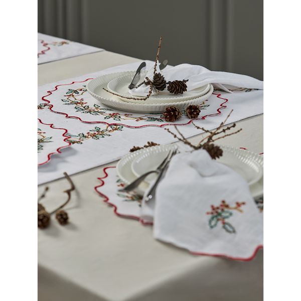 Набор из двух салфеток под приборы festive wreath из коллекции new year essential, D38 см Tkano