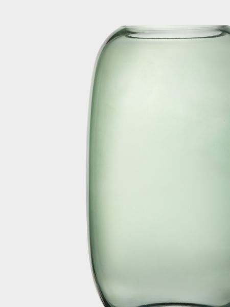 Ваза для цветов 26 см, стекло, зеленая, Serenade
