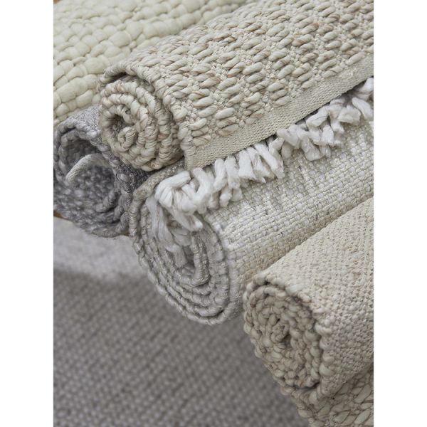 Ковер из переработанного пластика светло-серого цвета из коллекции ethnic, 160х230 см Tkano