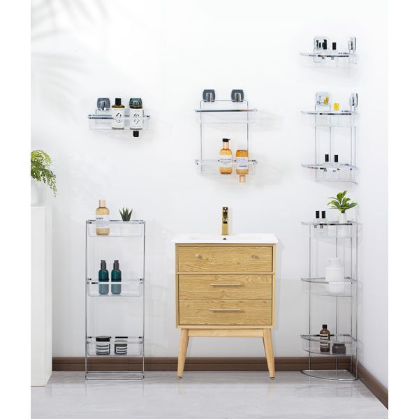 Полка для душа настенная двухъярусная siv хром Bergenson Bjorn