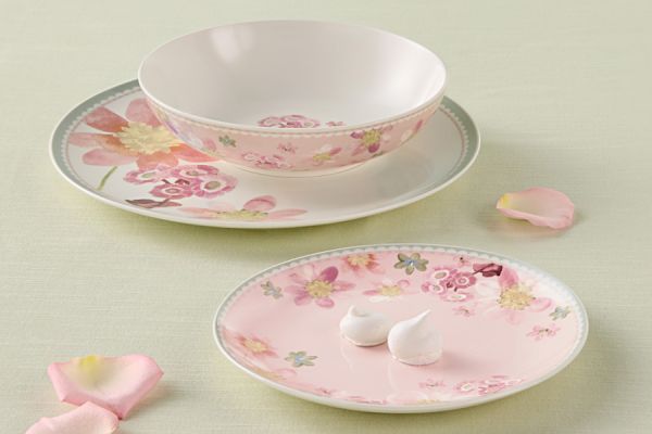 Обеденный набор Primula на 4 персоны, 12 предметов, розовый, Maxwell & Williams
