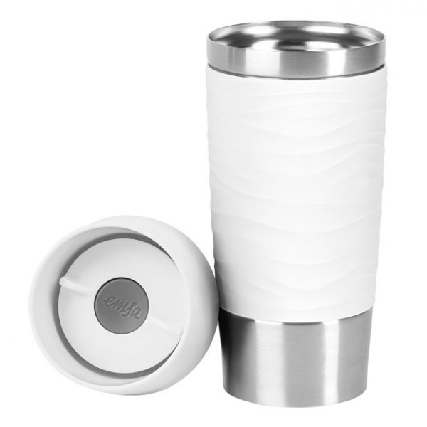 Термокружка 360 мл EMSA TRAVEL MUG WAVES белая 