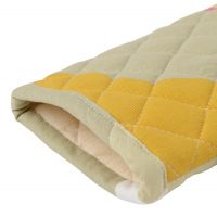 Прихватка-варежка из хлопка горчичного цвета с авторским принтом из коллекции freak fruit, 33х17,5 см Tkano