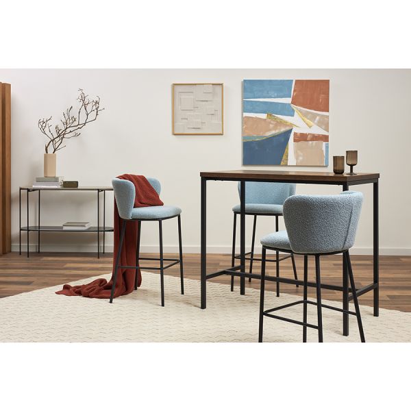 Стул барный foggy, букле, голубая пудра Bergenson Bjorn