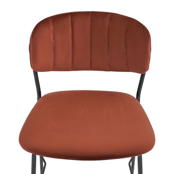 Стул полубарный eirill, велюр, кирпичный Bergenson Bjorn
