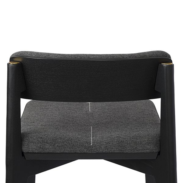 Стул барный aska, рогожка, черный/мокрый асфальт Latitude