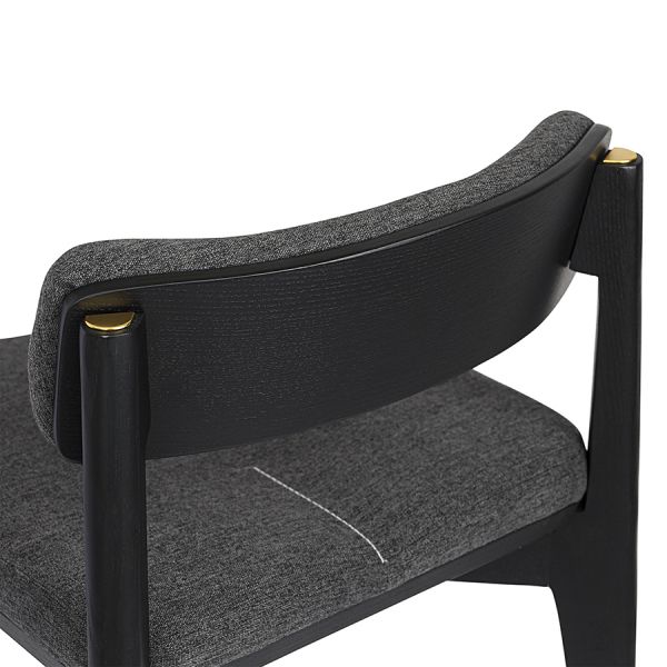 Стул барный aska, рогожка, черный/мокрый асфальт Latitude