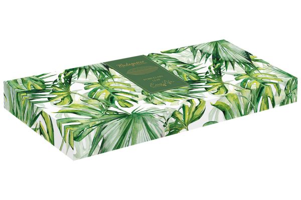 Блюдо-листок Мадагаскар, белое 47x19 см Easy Life