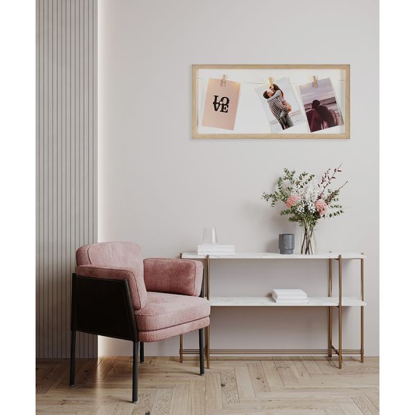 Рамка для фотографий с подсветкой everyday, 22х38 см, белая/натуральное дерево Bergenson Bjorn