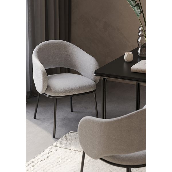 Стул coastal, букле, дымчато-серый Bergenson Bjorn