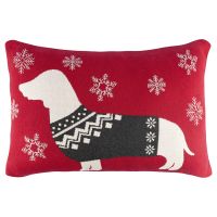Подушка вязаная с новогодним рисунком fancy doggy из коллекции new year essential 40х60 см Tkano