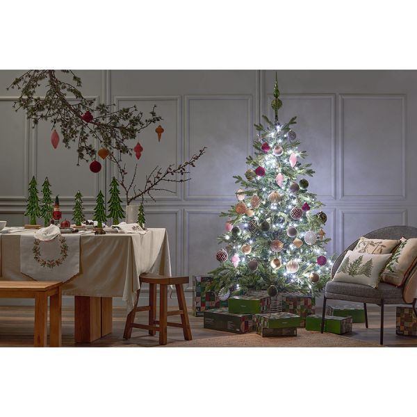 Набор из двух салфеток под приборы festive wreath из коллекции new year essential, D38 см Tkano