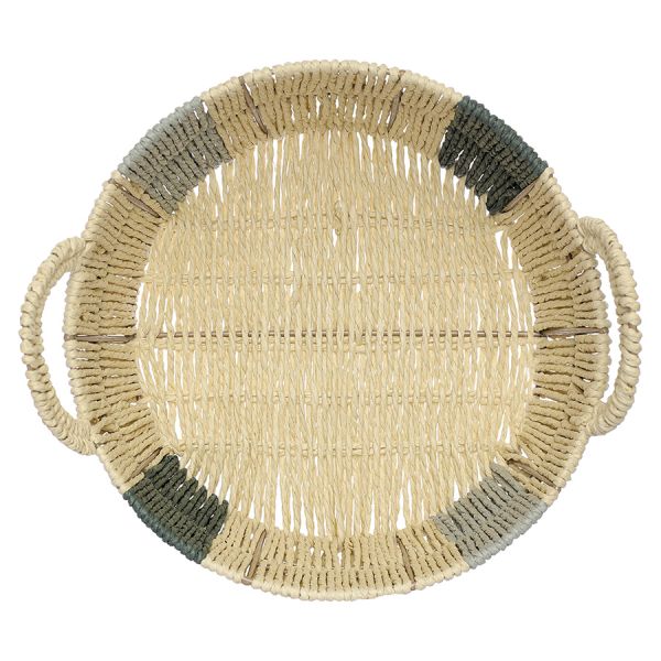 Корзина плетеная круглая bodhran sage из коллекции ethnic, размер l Tkano