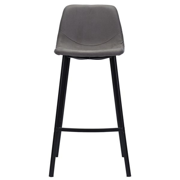 Стул полубарный hugh экокожа темно-серый