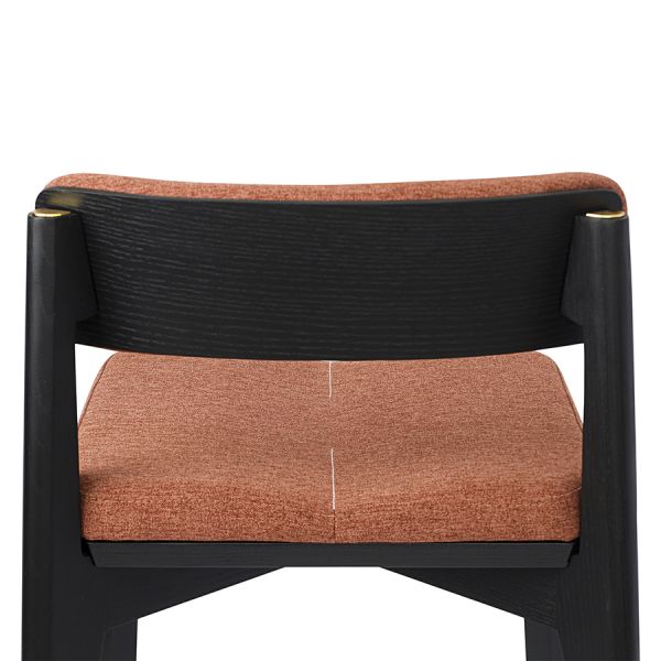 Стул барный aska, рогожка, черный/терракота Latitude