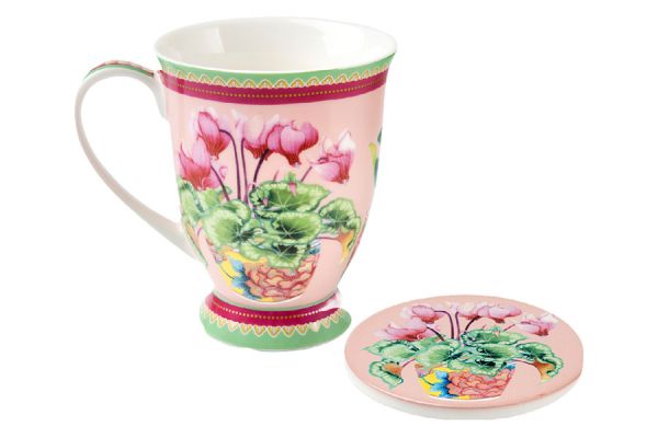 Кружка с подставкой Цикламен 0,3 л Maxwell & Williams