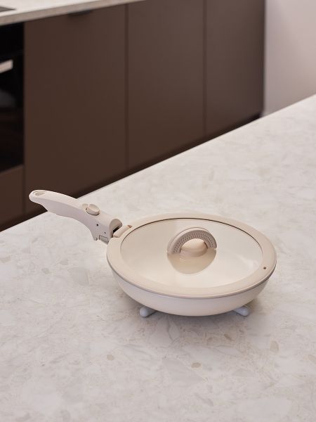 Набор посуды для приготовления со съемной ручкой smart ceramic, 7 предметов, цвета топленого молока Smart Solutions
