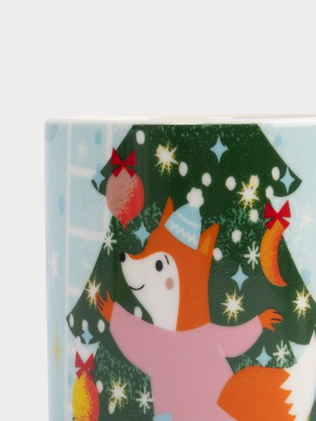 Кружка 350 мл, 4 шт, фарфор, Животные украшают елку, Band ANNA LAFARG