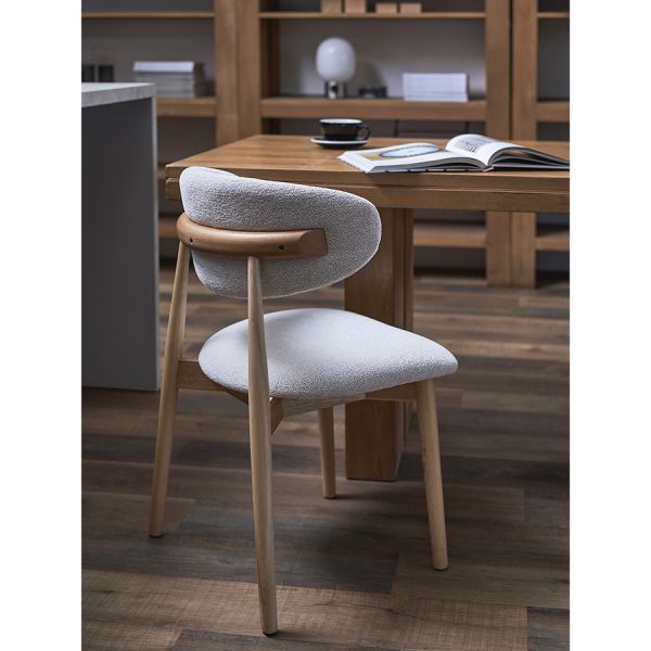 Стул stone, мягкий шенилл, кремовый Bergenson Bjorn