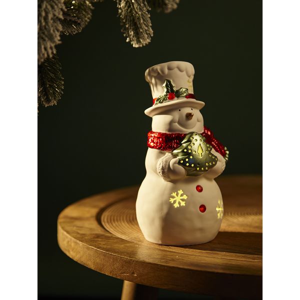 Декор новогодний с подсветкой classy snowman из коллекции new year essential, 19.5 см Tkano