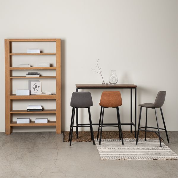 Стул барный Hugh экокожа темно-серый Bergenson Bjorn