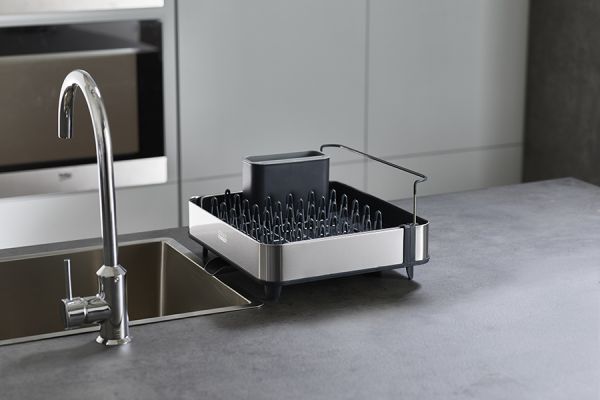 Сушилка для посуды раздвижная extend steel серая