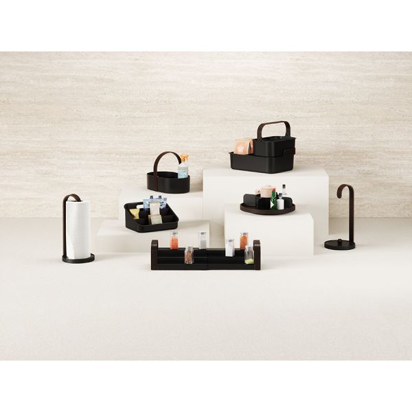 Держатель для бумажных полотенец bellwood, черный/орех Umbra