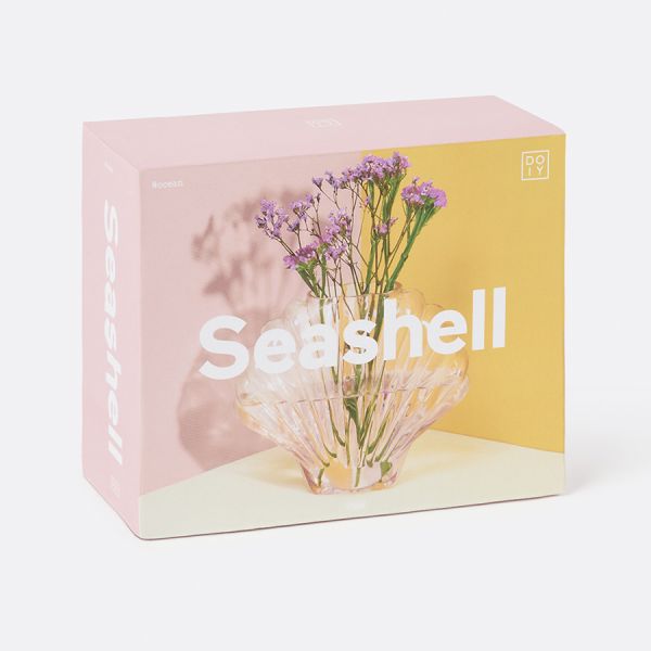 Ваза для цветов seashell, 20 см, розовая Doiy