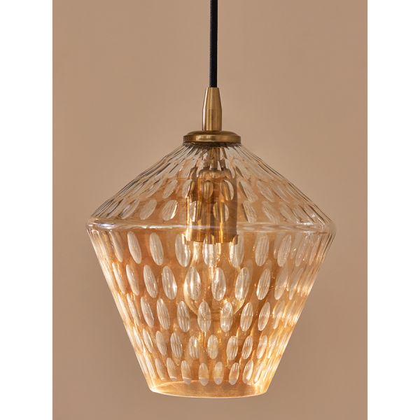 Светильник подвесной mystic aura, D20 см, янтарно-золотой Bergenson Bjorn