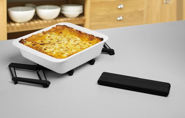 Подставка под горячее раскладная Stretch черная