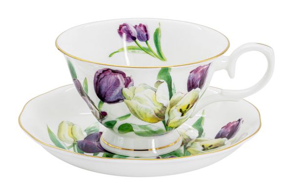 Набор из 2-х чашек с блюдцами Тюльпаны, 0,18 л Anna Lafarg Stechcol
