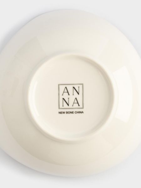 Пиала 14х5 см, фарфор, белая, с серебристым кантом, Конь, White horse Anna Lafarg
