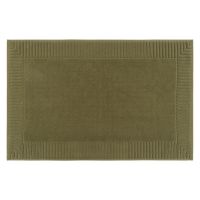 Коврик для ванной с фактурным бортиком оливкового цвета из коллекции essential, 50х80 см Tkano