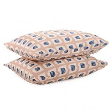 Набор из двух наволочек из сатина бежево-розового цвета с принтом blossom time из коллекции cuts&pieces