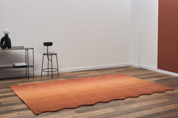 Ковер из шерсти over horizon 200x300 см терракотового цвета из коллекции trendy ruffles Tkano